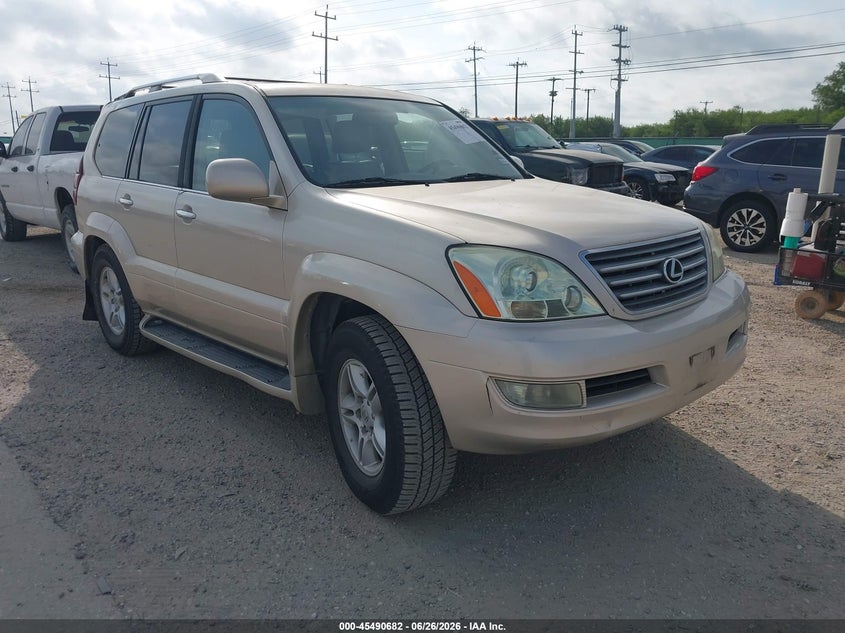 2008 Lexus Gx 470 VIN JTJBT20X380160780 IAAI salvage auction — NORMAL WEAR, Clear (Michigan), sold $3,075 on 2026-07-29 (photo 1)