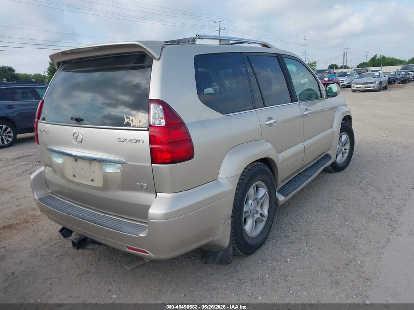 2008 Lexus Gx 470 VIN JTJBT20X380160780 IAAI salvage auction — NORMAL WEAR, Clear (Michigan), sold $3,075 on 2026-07-29 (photo 4)