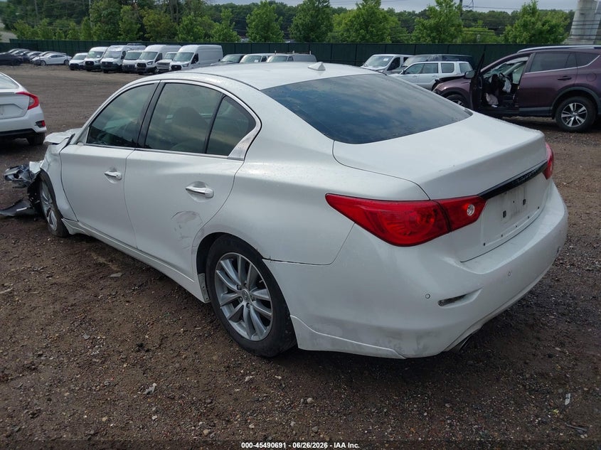 2014 Infiniti Q50 VIN JN1AV7AR0EM700373 IAAI salvage auction — FRONT END, Mv-907A (New York), sold $650 on 2026-07-28 (photo 3)