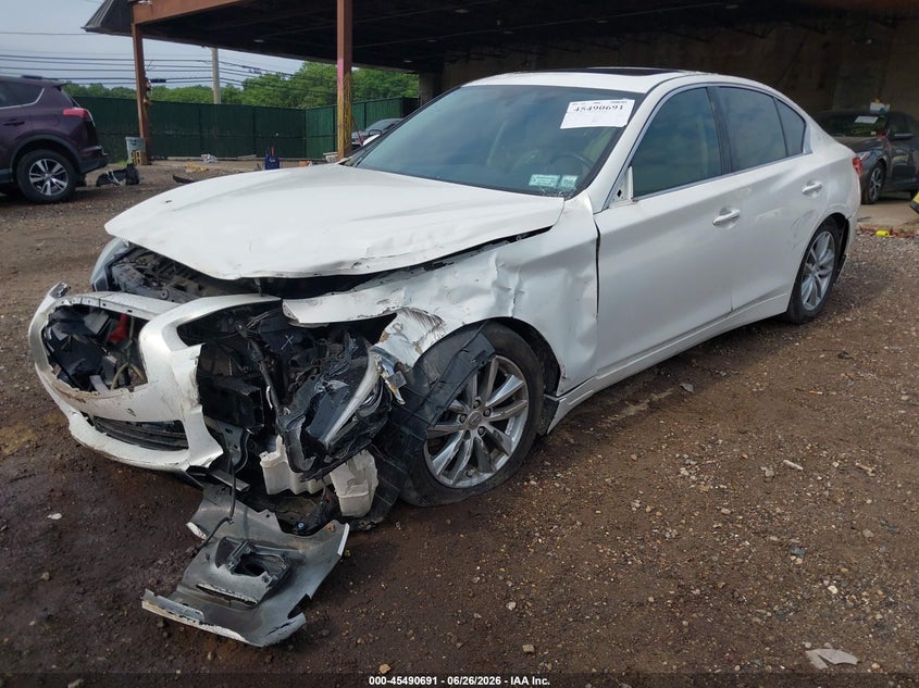 2014 Infiniti Q50 VIN JN1AV7AR0EM700373 IAAI salvage auction — FRONT END, Mv-907A (New York), sold $650 on 2026-07-28 (photo 6)