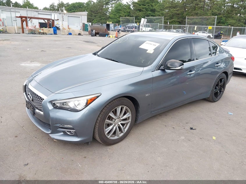 2017 Infiniti Q50 VIN JN1EV7AR6HM835945 IAAI salvage auction — RIGHT SIDE, Mv-907A (New York), sold $3,850 on 2026-07-14 (photo 2)