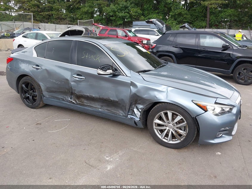 2017 Infiniti Q50 VIN JN1EV7AR6HM835945 IAAI salvage auction — RIGHT SIDE, Mv-907A (New York), sold $3,850 on 2026-07-14 (photo 6)