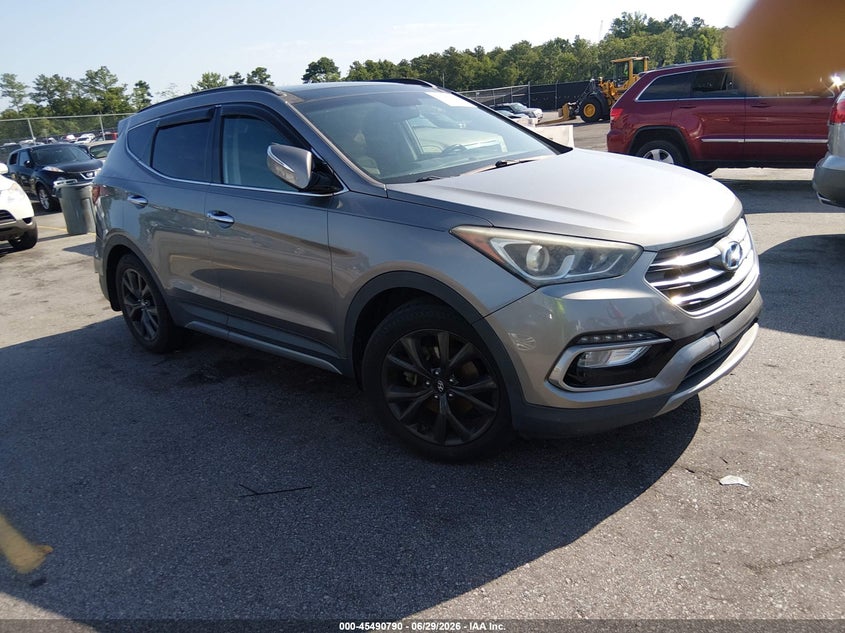 2017 Hyundai Santa fe VIN 5XYZW4LAXHG488459 IAAI salvage auction — FRONT & REAR, Salvage Title, sold $3,450 on 2026-08-02 (photo 1)