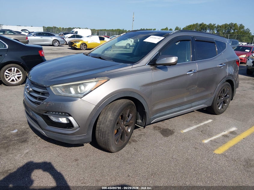2017 Hyundai Santa fe VIN 5XYZW4LAXHG488459 IAAI salvage auction — FRONT & REAR, Salvage Title, sold $3,450 on 2026-08-02 (photo 2)