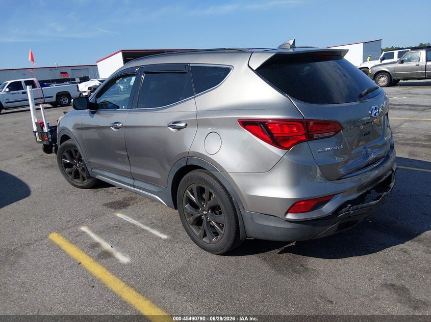 2017 Hyundai Santa fe VIN 5XYZW4LAXHG488459 IAAI salvage auction — FRONT & REAR, Salvage Title, sold $3,450 on 2026-08-02 (photo 3)