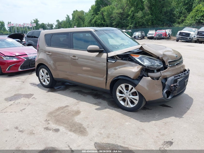 2015 Kia Soul VIN KNDJP3A56F7129100 IAAI salvage auction — FRONT & REAR, Salvage - Greater Than 75% (Maryland), sold $750 on 2026-07-30 (photo 1)