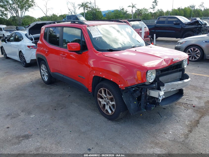 2017 Jeep Renegade VIN ZACCJABB8HPG05274 IAAI salvage auction — FRONT END, Rebuildable (Florida), sold $1,250 on 2026-07-27 (photo 1)
