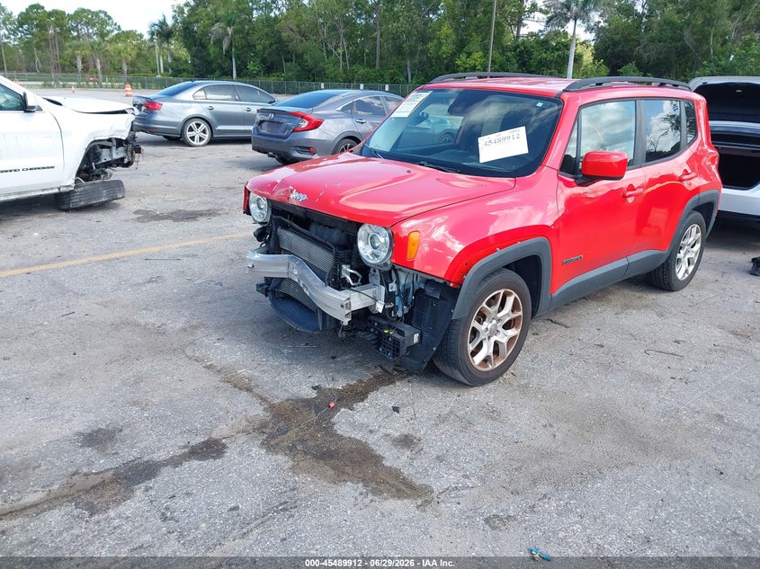 2017 Jeep Renegade VIN ZACCJABB8HPG05274 IAAI salvage auction — FRONT END, Rebuildable (Florida), sold $1,250 on 2026-07-27 (photo 2)