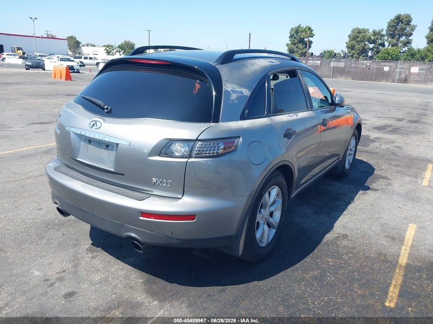 2005 Infiniti Fx35 VIN JNRAS08U65X101225 IAAI salvage auction — FRONT END, Salvage (California), sold $925 on 2026-07-06 (photo 4)