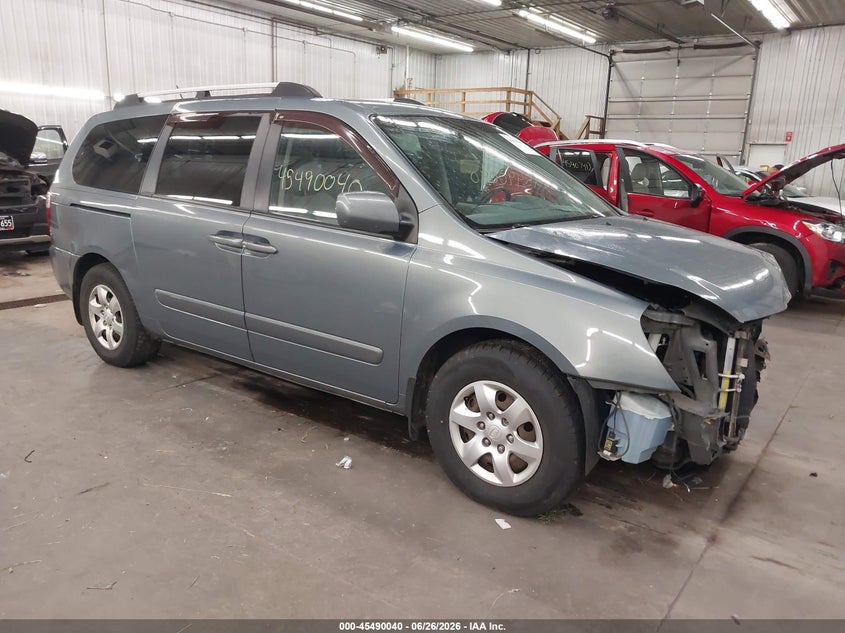 2009 Kia SEDONA VIN KNDMB233896273694 IAAI salvage auction — FRONT END, Parts Only Bos (Minnesota), sold $275 on 2026-07-28 (photo 1)