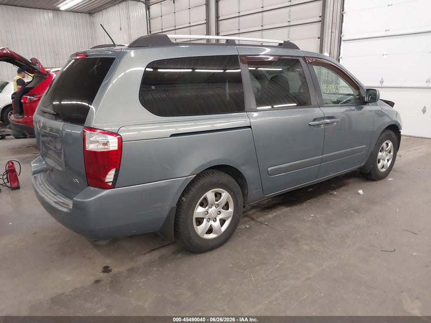 2009 Kia SEDONA VIN KNDMB233896273694 IAAI salvage auction — FRONT END, Parts Only Bos (Minnesota), sold $275 on 2026-07-28 (photo 4)
