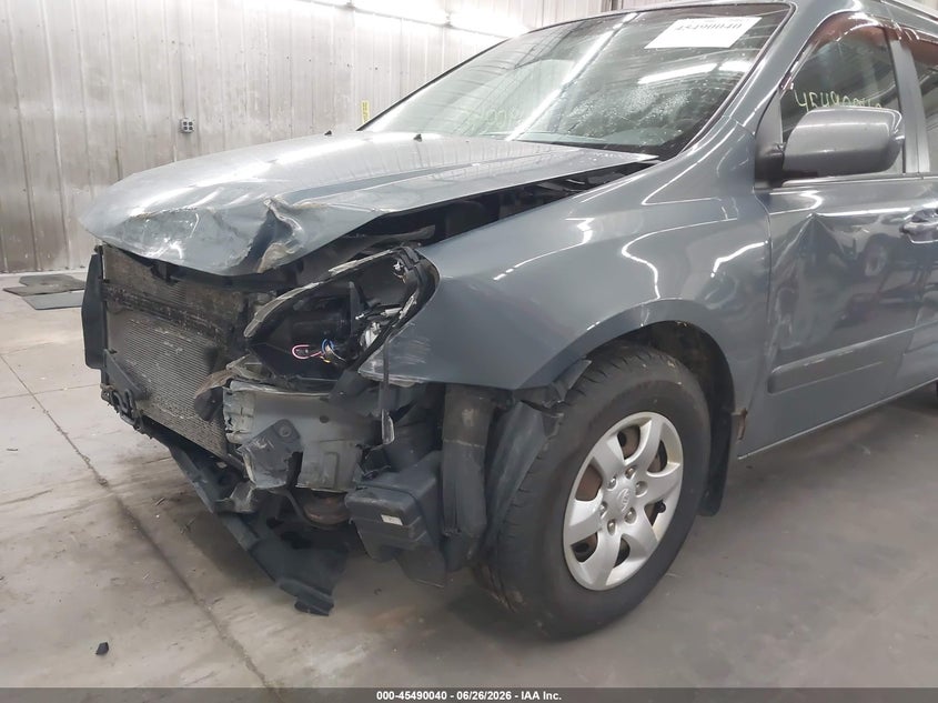 2009 Kia SEDONA VIN KNDMB233896273694 IAAI salvage auction — FRONT END, Parts Only Bos (Minnesota), sold $275 on 2026-07-28 (photo 6)