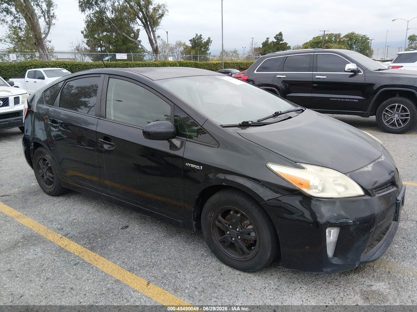2013 Toyota Prius VIN JTDKN3DU6D5596636 IAAI salvage auction — REAR END, Salvage (California), sold $775 on 2026-07-21 (photo 1)