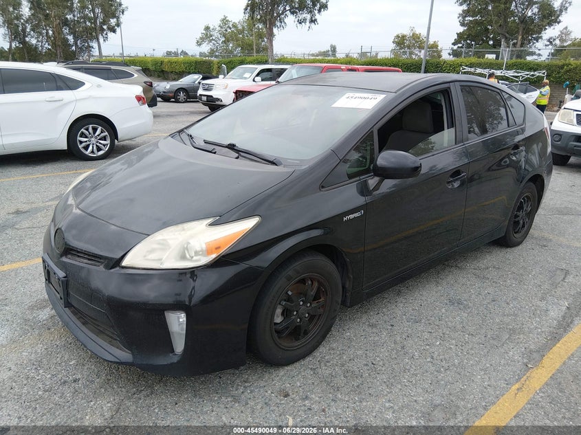 2013 Toyota Prius VIN JTDKN3DU6D5596636 IAAI salvage auction — REAR END, Salvage (California), sold $775 on 2026-07-21 (photo 2)