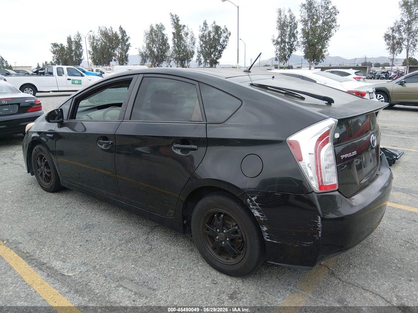 2013 Toyota Prius VIN JTDKN3DU6D5596636 IAAI salvage auction — REAR END, Salvage (California), sold $775 on 2026-07-21 (photo 3)
