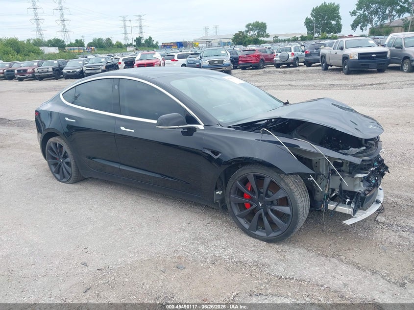 2020 Tesla Model 3 VIN 5YJ3E1EC3LF713147 IAAI salvage auction — FRONT END, Salvage (Texas), sold $5,800 on 2026-07-27 (photo 1)