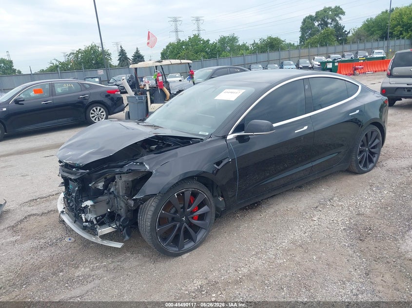 2020 Tesla Model 3 VIN 5YJ3E1EC3LF713147 IAAI salvage auction — FRONT END, Salvage (Texas), sold $5,800 on 2026-07-27 (photo 2)