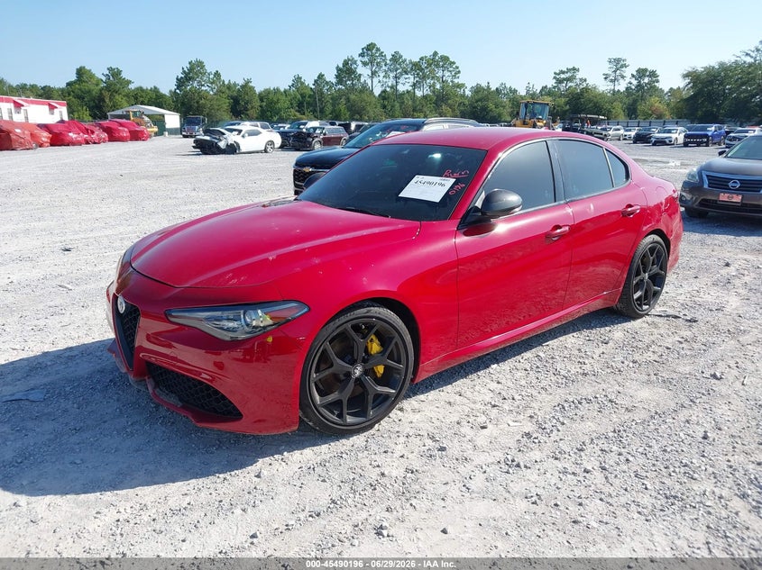 2020 Alfa romeo Giulia VIN ZARFAMAN0L7626075 IAAI salvage auction — Burn Engine, Certificate Of Destruction (Florida), sold $2,150 on 2026-07-10 (photo 2)