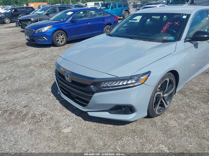 2022 Honda Accord VIN 1HGCV3F22NA039250 IAAI salvage auction — UNKNOWN, Salvage (Pennsylvania), sold $11,600 on 2026-07-30 (photo 6)