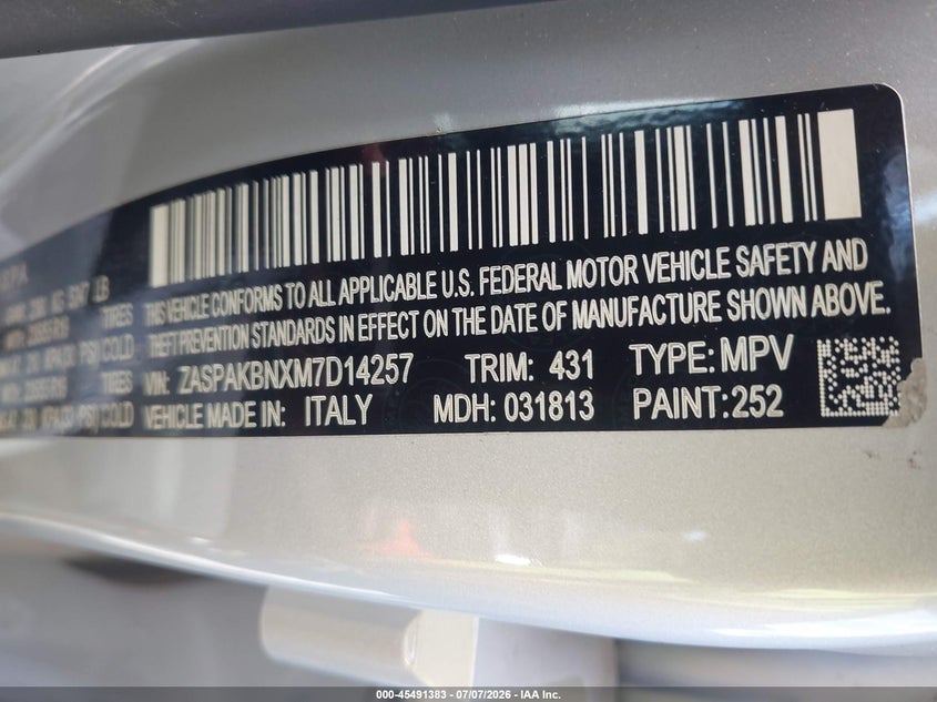 2021 Alfa romeo Stelvio VIN ZASPAKBNXM7D14257 IAAI salvage auction — REAR END, Salvage (North Carolina), sold $9,100 on 2026-09-08 (photo 9)