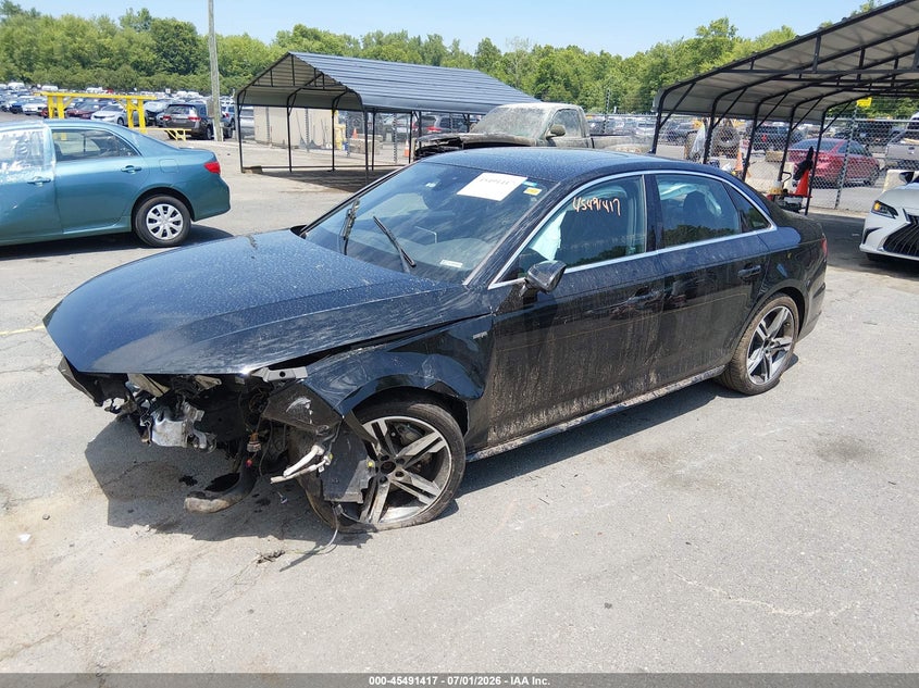 2017 Audi A4 VIN WAUENAF40HN016752 IAAI salvage auction — FRONT END, Salvage (Connecticut), sold $450 on 2026-07-30 (photo 2)