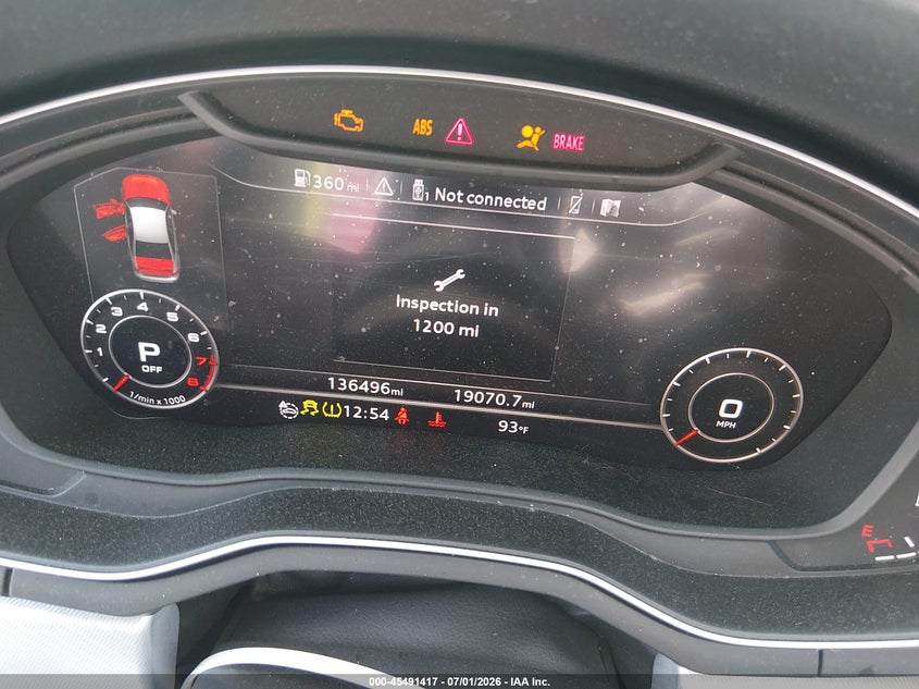 2017 Audi A4 VIN WAUENAF40HN016752 IAAI salvage auction — FRONT END, Salvage (Connecticut), sold $450 on 2026-07-30 (photo 7)