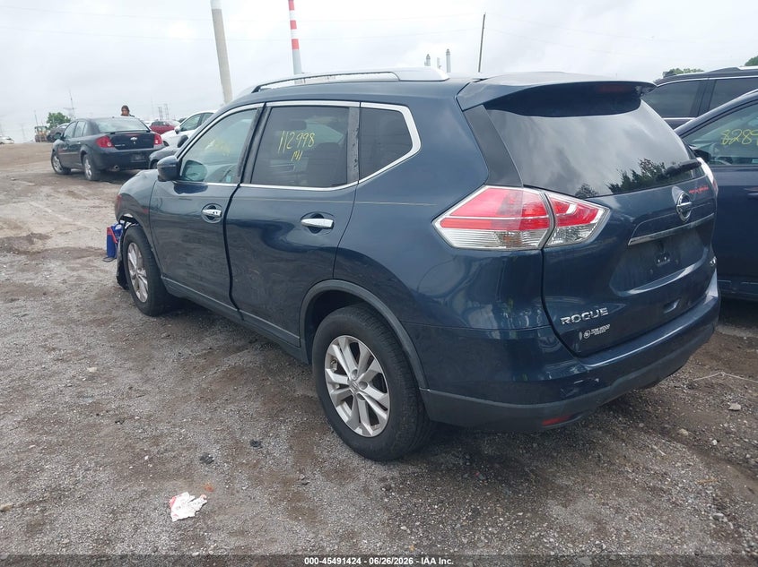 2016 Nissan Rogue VIN KNMAT2MV3GP643604 IAAI salvage auction — FRONT END, Clear (Indiana), sold $575 on 2026-07-08 (photo 3)
