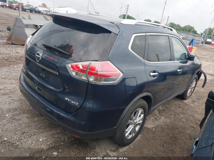 2016 Nissan Rogue VIN KNMAT2MV3GP643604 IAAI salvage auction — FRONT END, Clear (Indiana), sold $575 on 2026-07-08 (photo 4)