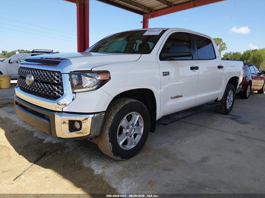 2020 Toyota Tundra VIN 5TFDY5F11LX947745 IAAI salvage auction — FRONT & REAR, Rebuildable (Florida), sold $16,200 on 2026-07-16 (photo 2)