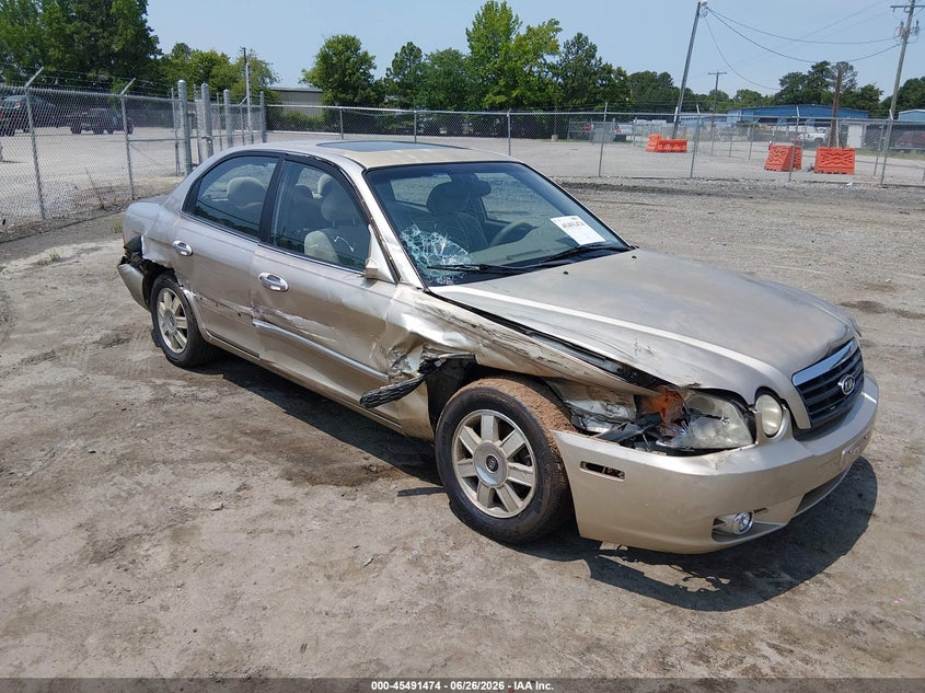 2004 Kia Optima VIN KNAGD126545316817 IAAI salvage auction — RIGHT SIDE, Clear (Virginia), sold $300 on 2026-07-17 (photo 1)