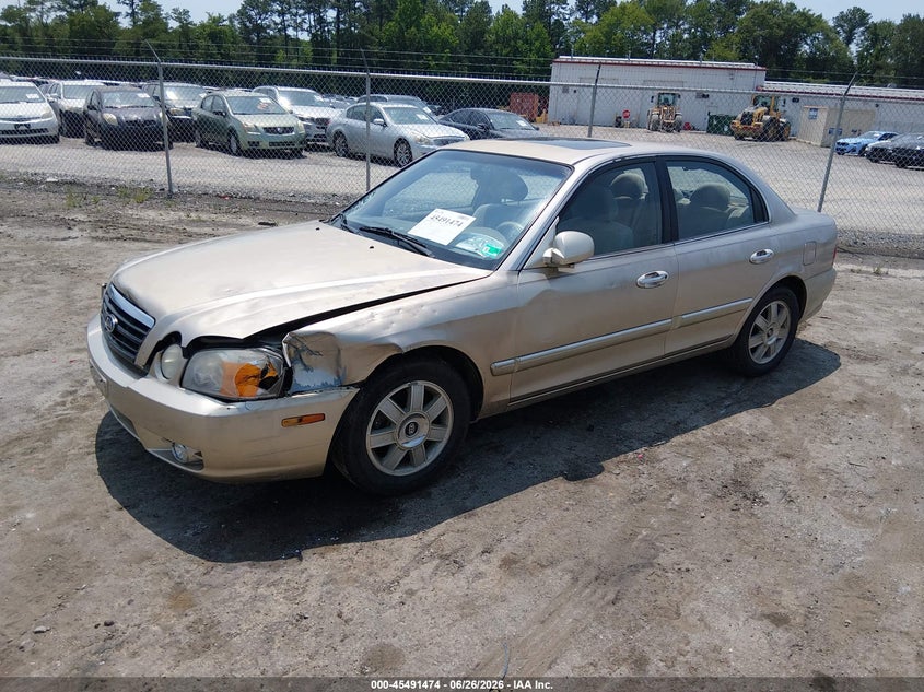 2004 Kia Optima VIN KNAGD126545316817 IAAI salvage auction — RIGHT SIDE, Clear (Virginia), sold $300 on 2026-07-17 (photo 2)