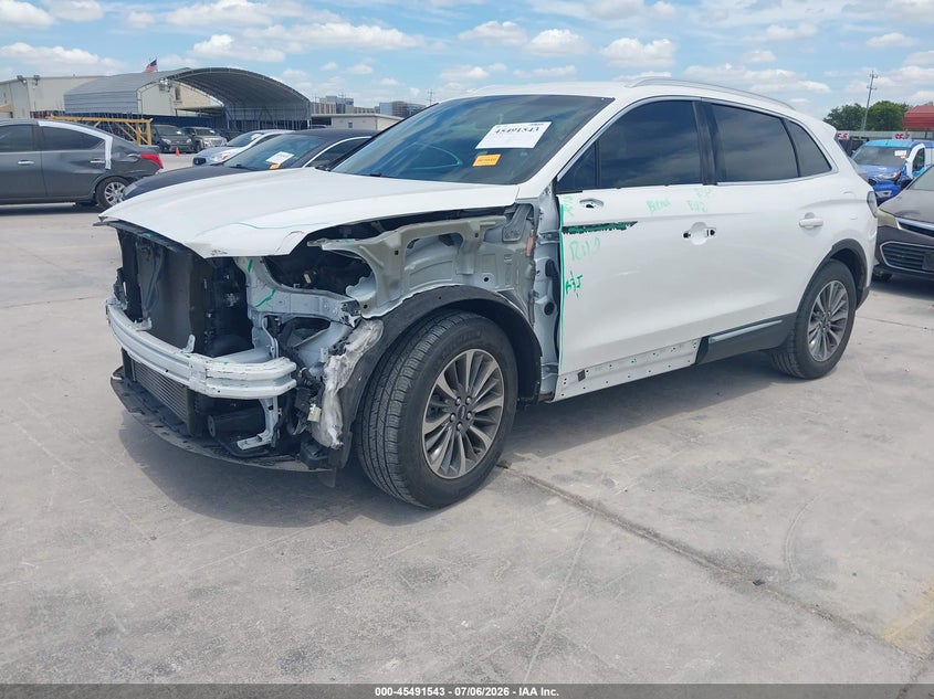 2020 Lincoln Nautilus VIN 2LMPJ6J9XLBL04600 IAAI salvage auction — FRONT END, Original (Texas), sold $7,350 on 2026-09-14 (photo 2)