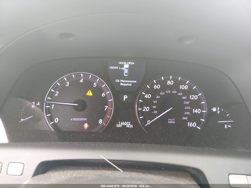 2010 Lexus Ls VIN JTHCL5EF9A5005683 IAAI salvage auction — FRONT END, Salvage (West Virginia), sold $1,450 on 2026-07-23 (photo 7)