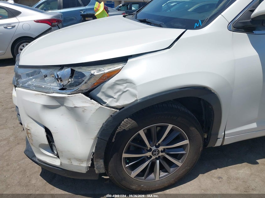 2018 Toyota Highlander VIN 5TDKZRFH5JS538742 IAAI salvage auction — LEFT FRONT, Salvage (California), sold $9,150 on 2026-07-15 (photo 6)