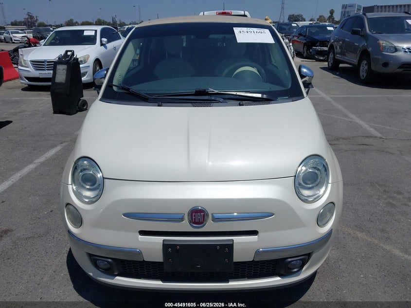 2012 Fiat 500 VIN 3C3CFFER4CT111183 IAAI salvage auction — NORMAL WEAR, Clear - Dealer Only (California), sold $950 on 2026-07-09 (photo 6)