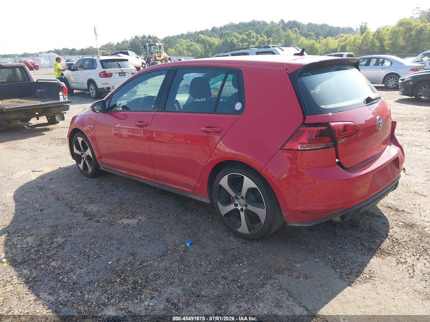 2017 Volkswagen Golf gti VIN 3VW4T7AU1HM014157 IAAI salvage auction — REAR END, Salvage Title, sold $3,500 on 2026-08-30 (photo 3)