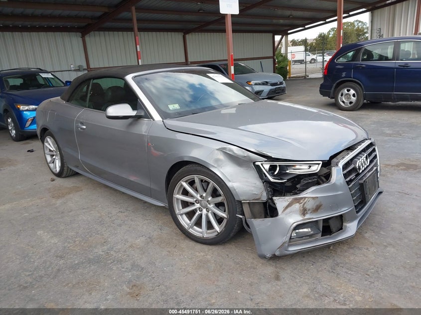 2015 Audi A5 VIN WAUMFAFH5FN005061 IAAI salvage auction — RIGHT FRONT, Salvage (California), sold $3,000 on 2026-07-27 (photo 1)
