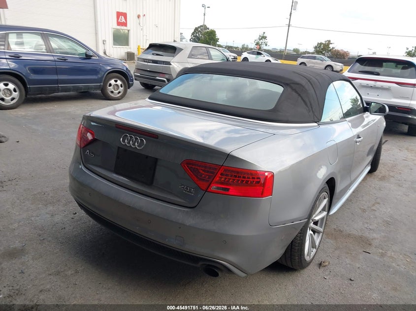 2015 Audi A5 VIN WAUMFAFH5FN005061 IAAI salvage auction — RIGHT FRONT, Salvage (California), sold $3,000 on 2026-07-27 (photo 4)