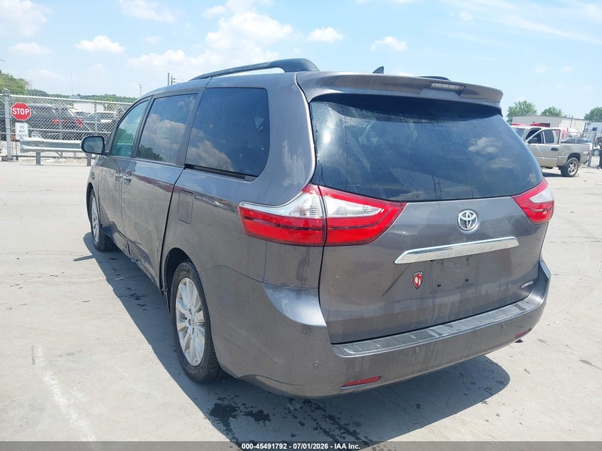2016 Toyota Sienna VIN 5TDYK3DC2GS725285 IAAI salvage auction — LEFT SIDE, Salvage (North Carolina), sold $4,550 on 2026-07-29 (photo 3)