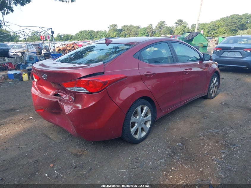 2012 Hyundai Elantra VIN KMHDH4AE3CU264124 IAAI salvage auction — REAR END, Mv-907A (New York), sold $775 on 2026-07-14 (photo 4)