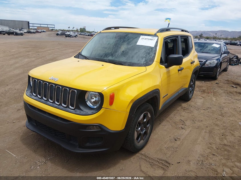 2017 Jeep Renegade VIN ZACCJAAH0HPG01354 IAAI salvage auction — NORMAL WEAR, Clear-Dealer Only (Arizona), sold $1,300 on 2026-07-28 (photo 2)