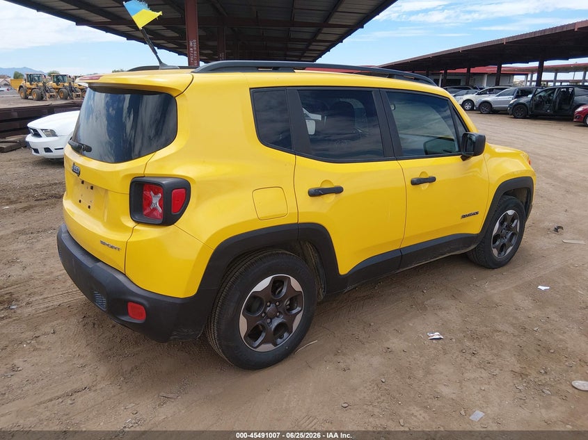 2017 Jeep Renegade VIN ZACCJAAH0HPG01354 IAAI salvage auction — NORMAL WEAR, Clear-Dealer Only (Arizona), sold $1,300 on 2026-07-28 (photo 4)