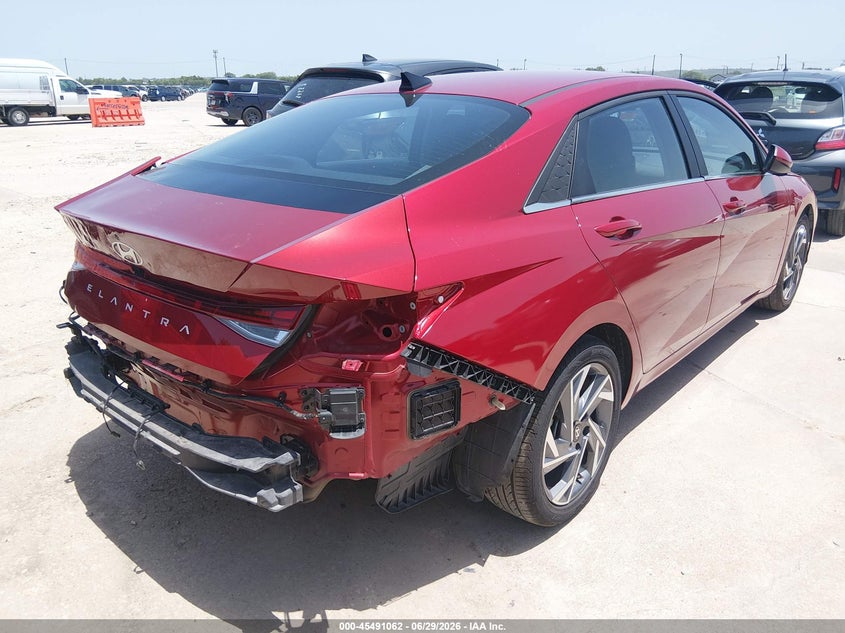 2025 Hyundai Elantra VIN KMHLS4DG3SU865946 IAAI salvage auction — REAR END, Enterprise Vehicles Clear Only (Arkansas), sold $13,100 on 2026-07-06 (photo 4)