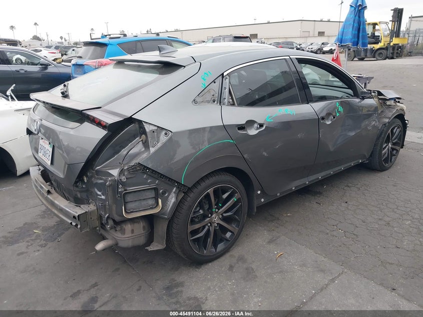 2020 Honda Civic VIN SHHFK7H36LU409796 IAAI salvage auction — RIGHT SIDE, Salvage Certificate (California), sold $4,550 on 2026-07-26 (photo 4)