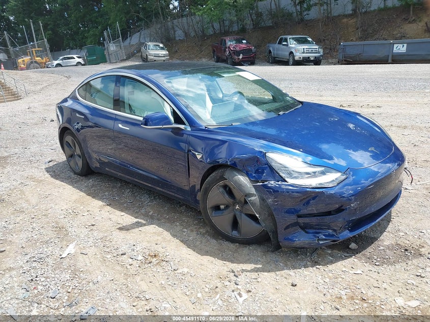 2018 Tesla Model 3 VIN 5YJ3E1EBXJF075175 IAAI salvage auction — RIGHT FRONT, Salvage (Pennsylvania), sold $3,800 on 2026-07-28 (photo 1)