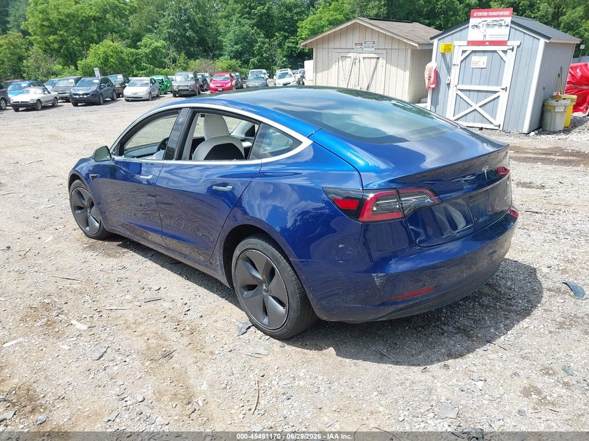 2018 Tesla Model 3 VIN 5YJ3E1EBXJF075175 IAAI salvage auction — RIGHT FRONT, Salvage (Pennsylvania), sold $3,800 on 2026-07-28 (photo 3)