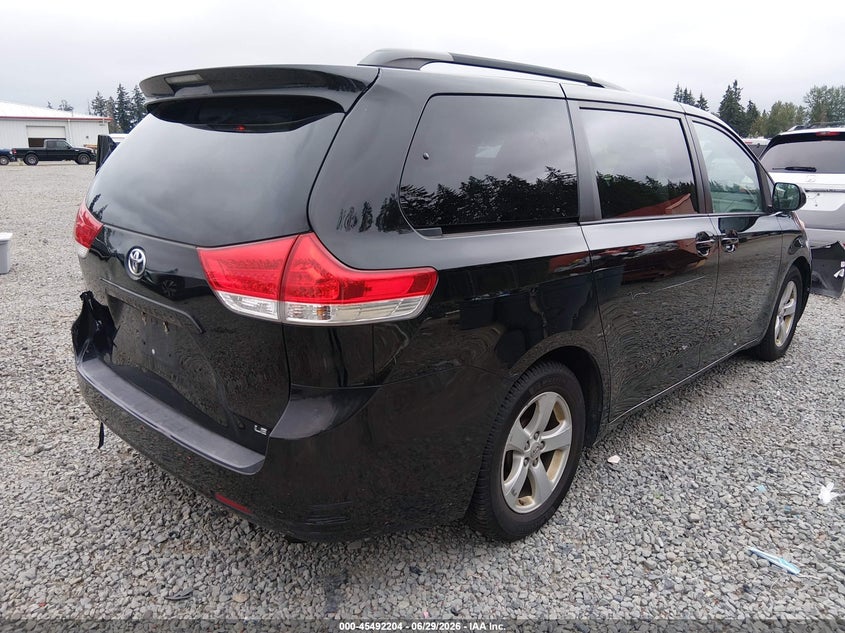 2013 Toyota Sienna VIN 5TDKK3DC0DS307096 IAAI salvage auction — FRONT & REAR, Bill Of Sale (Washington), sold $1,250 on 2026-07-22 (photo 4)