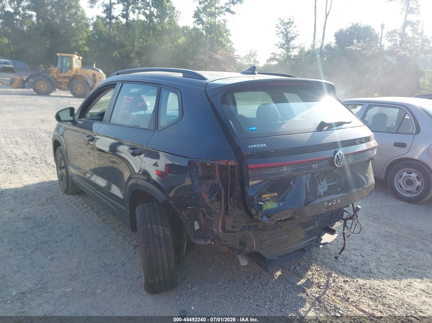 2025 Volkswagen Taos VIN 3VV5C7B27SM043904 IAAI salvage auction — REAR END, Salvage Title, sold $9,200 on 2026-08-25 (photo 3)