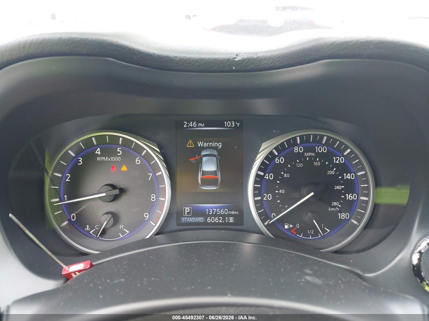 2014 Infiniti Q50 VIN JN1BV7AP6EM688278 IAAI salvage auction — REAR END, Salvage (Texas), sold $25 on 2026-07-30 (photo 7)