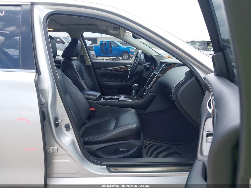 2014 Infiniti Q50 VIN JN1BV7AP6EM688278 IAAI salvage auction — REAR END, Salvage (Texas), sold $25 on 2026-07-30 (photo 5)